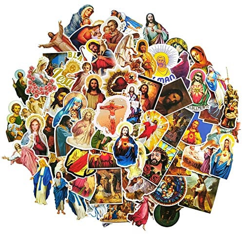 Bibelaufkleber, religiöse Aufkleber, Jesus-Aufkleber, christliche Aufkleber, Bibelaufkleber, niedliche Aufkleber, ästhetische Laptop-Aufkleber, Jesus-Bibel, christliche Geschenke, Laptop-Aufkleber für