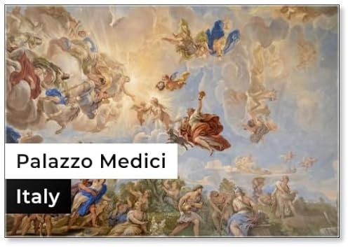 Kühlschrankmagnet mit Panoramablick auf die Decke des Palazzo Medici