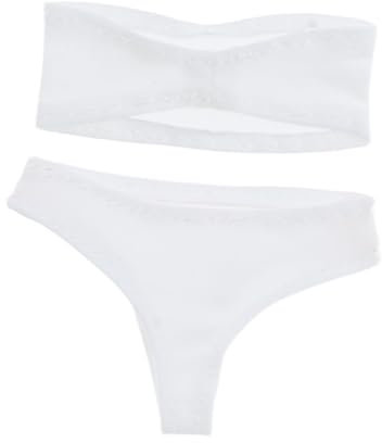 Harilla Kleidung für weibliche Puppen im Maßstab 1/6, Sammler-Actionfiguren, Kleidung, Unterwäsche-BH-Set, handgefertigt für 12-Zoll-Puppenfiguren, Zubehör, Weiß