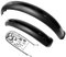 LSYHHXC Fahrrad-Schutzblech-Set, 26 x 4,0 Zoll, breit, vorn/hinten, Kotflügel for Offroad-Fat-Reifen, volle Abdeckung, Fatbike-Schutzbleche, Kunststoff 347(1 Set Black)