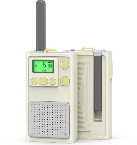 Walkie Talkies Klappantenne, Kearui Walky Talky 2er Set mit Großer Reichweite, Frei-Hand Funktion und LED Taschenlampe für Abenteuer Camping Wandern (Weiß)