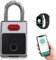 Heavy Duty Blutooth Fingerabdruck Vorhängeschloss, Schloss mit digitalem Code,Vorhängeschloss, schlössellos, Vorhängeschloss wetterfest, für Fitnessstudio, Büro, Zuhause, Garten, Schrank