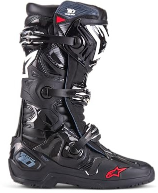 Alpinestars Tech 10 Enduro Motocross Stiefel, schwarz/weiß, 10 (44.5) | Stretch