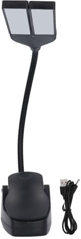 LED-Klapp-Notenpultleuchte, 3 Helligkeitsstufen, Verstellbar, Superhelle Clip-On-Klavierlampe für Proben und Konzerte