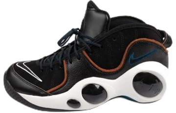 Nike Herren Air Zoom Flight 96 Basketballschuh, Black/Valerian/Brown, 36.5 EU