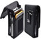 Prebene Dual Phone Holster, Large Smartphone Belt Pouch, Multi-Purpose Tactical Holder for Work, Hiking, Camping, Barbecue (Black, L)