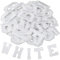 72Pcs Iron on Letters and Numbers Patches, White Embroidered Patches Alphabet Letters A-Z Numbers 0-9 Applique for Hats Shirts Jeans Clothes Bags DIY Accessories