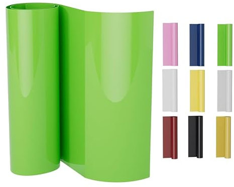Heat Transfer Vinyl, 12in*6ft (30.5cm*183cm) HTV Vinyl Roll, Iron on Vinyl for T-Shirts, Printable Iron on Vinyl for T-Shirts, Heat Press Vinyl for DIY, Craft (Green, 12 x 6ft)