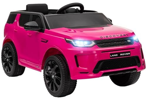 AIYAPLAY Land Rover Discovery Sport Licensed Kids Electric Car, 12V Ride on Car with Remote Control, LED Lights, Music, Horn, for Ages 3-6 Years, Pink