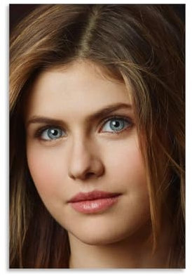 ZAJSGPUR Movie Actress Alexandra Daddario Poster Dekorative Malerei Leinwand Wandkunst Wohnzimmer Poster Schlafzimmer Malerei 08x12inch(20x30cm)