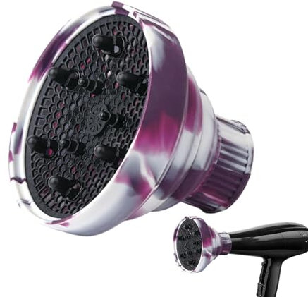 Faltbarer Diffusor für Haartrockner, Diffusor für Haartrockner, verstellbarer Haartrockner, faltbarer Haardiffusor aus Silikon | für professionelle tragbare Haartrockner