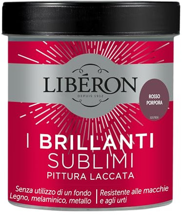 Libéron - Les Brillants Sublimes - Peinture Laquée - Rouge Pourpre - 0,5 L