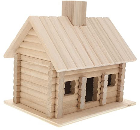 BESPORTBLE Vogelhaus aus Holz unbemalte Vogelhütte Hinterhof Vogelhaus Bausatz Taube Blau zimmervoliere außenvoliere vogelkäfige The Birdcage kleine Holzhütte Kompaktes Holzhaus hölzern