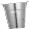 Cabilock Blecheimer Blumentopf kleine transparente Schalen Blumenkübel kleiner eimer mini pflanztöpfe Vase Eimer für Blumen Eimer aus verzinktem Blech Eisenblech Silver