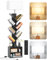 OUTONLIFE Pequeña Librería en Forma de Árbol con Luz, Estantería de 9 Niveles con Mando a Distancia y Gabinete, Estante Esquinero para Libros, CD, para Salón, Dormitorio, Oficina (Negro)