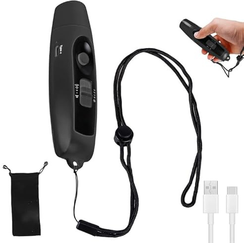GAOUTO Silbato electrónico con 3 tonos y 2 modos de luz LED, silbato deportivo portátil, silbato de alta frecuencia, silbato de señal al aire libre para entrenadores, árbitros, deportes, supervivencia