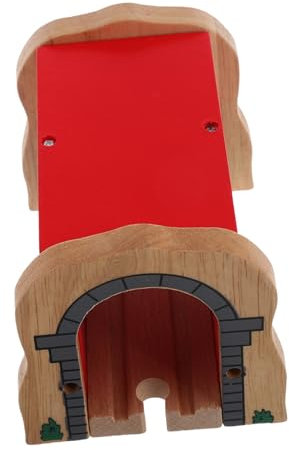 JUMPLAWN Holzeisenbahntunnel Gleiszubehör Für Modelleisenbahn Tunnel Für Holzeisenbahn Zubehör Für Gleisszenen Gleiserweiterungstunnel Für Kindersimulation