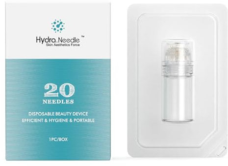 Biglumin 20pcs microneedling visage Derma Stamp Longueur 0,5 mm Emballé individuellement Aiguille hydrosoluble pour les soins la peau anti-âge,la stimulation de la croissance des lèvres,des cheveux