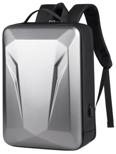Agmoctz Anti-Theft Hard Shell Laptop Backpack Waterproof Travel Backpack Slim Gaming Computer Bag with Lock Dark Gray 15-16.1In
