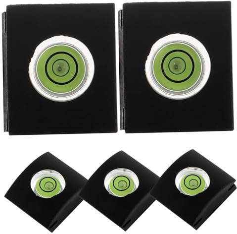 Happyyami 5 Stück Teiliges Hot Shoe Mount mit Wasserwaage für Kamerablitz Präzise Positionierung und Stabilität bei Jedem Foto Kompatibel mit DSLR Kameras für Klare Aufnahmen