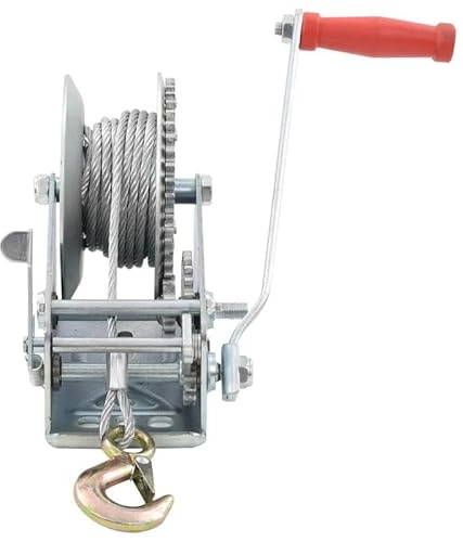 Handseilwinde 1360 kg - Eisen Flaschenzug für schwere Lasten, robuste Seilwinde für Bau, Transport und Industrie, zuverlässige Hebevorrichtung