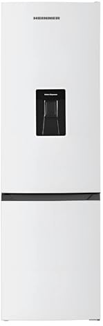 HEINNER HC-HM260WDE++ – 260L freistehende Kühl-Gefrierkombination mit integriertem Wasserspender, LED-Beleuchtung, elektronischem Thermostat, Energieklasse E, weißes Finish, 5 Jahre Garantie