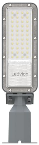 Ledvion LED Strahler Außen IP65 30W 3900Lm 6500K Kaltweiß Straßenlampe | Für breite Außenbeleuchtung von Einfahrt Hof Parkplatz oder Gelände