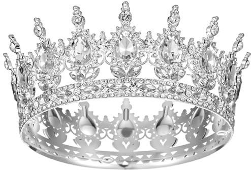 1 Stück Krone Damen Prinzessin Tiara Kristall Tiara Prinzessin Kristall Strass Stirnband Hochzeit Tiaras Kronen Glitzernde Braut Diadem Haarschmuck Krone für Torte Party Festzug Hochzeitsfeier