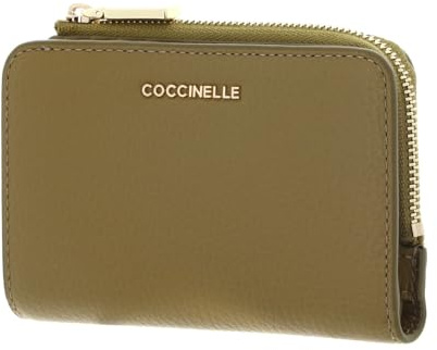 Coccinelle Leder Geldbörse Metallic Soft Wallet Seagrass Khaki
