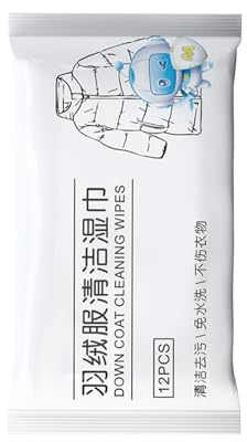 Down Jacket Cleaner - Portable Waterless Cleaning Wipes, Puffer Coat Spot Remover, No Rinse Fabric Care Sheets, Quick Acting Freshening Tool For Home, Office Clothing, Shoe Travel & Routine Use