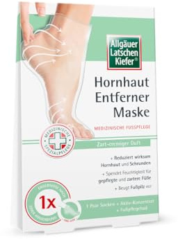 Allgäuer Latschenkiefer Hornhaut Entferner Maske - Reduziert wirksam Hornhaut & Schrunden - Spendet Feuchtigkeit - beugt Fußpilz vor
