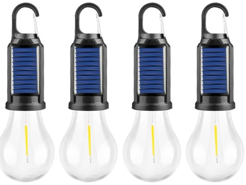 Bombilla Led Solar HookPro Lámpara solar recargable portátil con LED,senderismo y mochileros, Lámpara exterior