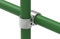 Fenau | Raccordo a croce a T/connettore a croce, set di 90° in avanti, aperto Ø 33,7 mm, raccordo per tubi, ghisa malleabile, zincato a caldo, viti incl.