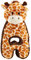Petstages Cuddle Tugs - Quietsch-Plüschspielzeug für Hunde - Giraffe - robust - Gelb - Einheitsgröße