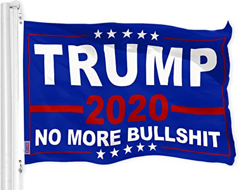 G128 Trump No More Bullshit 2020 Wahl Flagge | 3x5 Fuß | Gedrucktes 150D-Polyester - viel Dicker als 100D 75D-Polyester, Banner