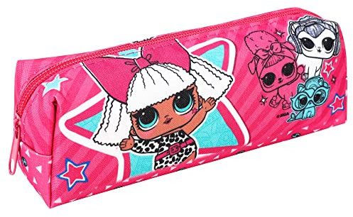 LOL Surprise Children's Character Square Rectangular Barrel Zipped Pencil Case