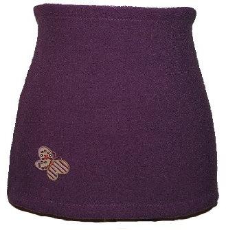 alles-meine.de GmbH Nierenwärmer Uni lila violett Flieder Schmetterling Applikation Bauchwärmer Fleece Frottee Nierengurt Leibwärmer Männer Frau Kinder Sport Baby Gr. Größe 11 12..