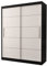 Fabryka Mebli Idźczak - Armoire à Portes Coulissantes Vista 06, Armoire 2 Portes 150 x 200 x 61 cm, Armoire de Chambre, Armoire de Rangement, Armoire Salon, Armoires Moderne - Noir/Blanc