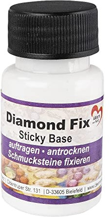 Ideen mit Herz Diamond Fix | Sticky Base | Diamond Painting Kleber für Steine | auftragen, antrocknen, fixieren | 50ml