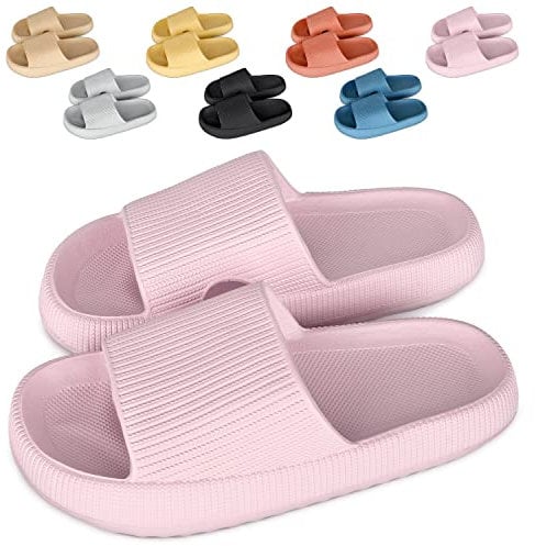 Cozislides Original Cosify Wolken Slipper Cloudyzz Schlappen Super Weiche Airfloppy Hausschuhe Rutschfeste Pantoletten Unisex Badelatschen Offener Zehentranner Sommer Flip Flops pink 38/39