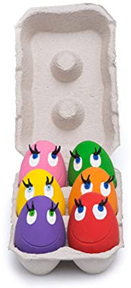 Lanco 08401 Natürliches Latex-Spielzeug für Haustiere (Set mit 6 Eier-Lachen)