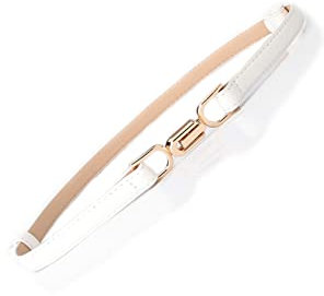 YIWEIYA Womens Wide Elastic Waist Belt for Dress Ladies (White)