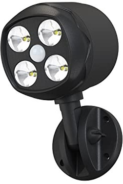 Motion Sensor Outdoor Lights, Quiltered Battery Operated Outdoor Lights, 600LM Motion Detector Lights for Outside, 6000K LED Security Light Battery Powered Spotlight for House Wall, Black(1 Pack)