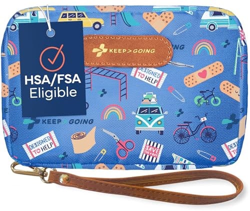 KeepGoing Travel First Aid Kit for Kids, 130 Pc. TSA-Approved Travel Size