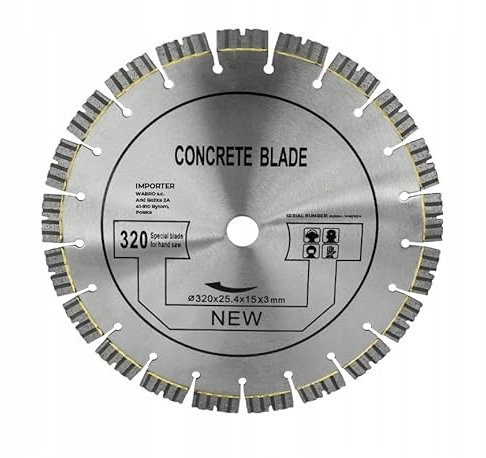 Betontrennscheibe für WT320 Diamant-Trennscheibe Betonscheibe Beton Stahlbeton