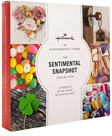 Hallmark Blank Cards, 20 Assorted Photographic Designs, Multipack of 20 | 20-Pack Cards, Measures 16 X 16 Cm, Gloss Finish, Gallery Photo Designs, White Envelopes
