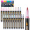 Mzh Art Double Line Metallic Markers 24 Farben Outline Stifte Glitzerstifte für die Gestaltung Ihrer eigenen Fotoalbum, Gästebuch, Scrapbook