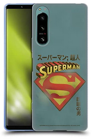 Head Case Designs Offizielle Superman DC Comics Japanisches Logo Vintage Mode Soft Gel Handyhülle Hülle kompatibel mit Sony Xperia 5 IV