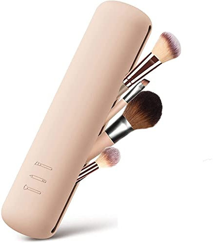 Silicone Makeup Brush Holder & Makeup Beauty Sponge Blender Case - Travel Makeup Organiser Storage - Protects Makeup Brushes, Beauty Blender Case (1 x Silicone Makeup Brush Holder)