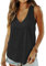 AirMood Women Sexy Summer Cami Tank Top Loose Fit Sleeveless Camisole Vests Shirt (Black,S)
